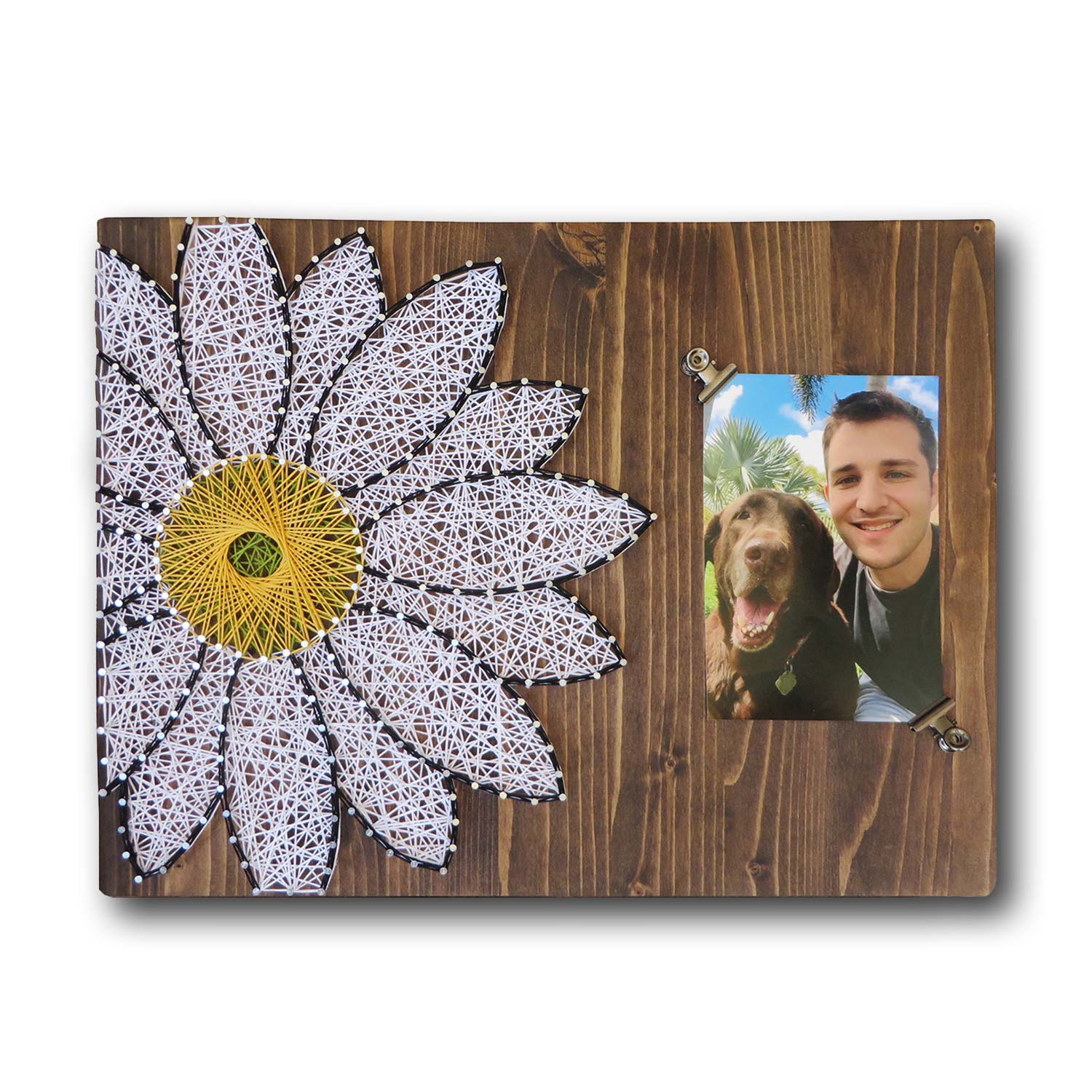 White Daisy Picture Frame String Art Kit - String of the Art