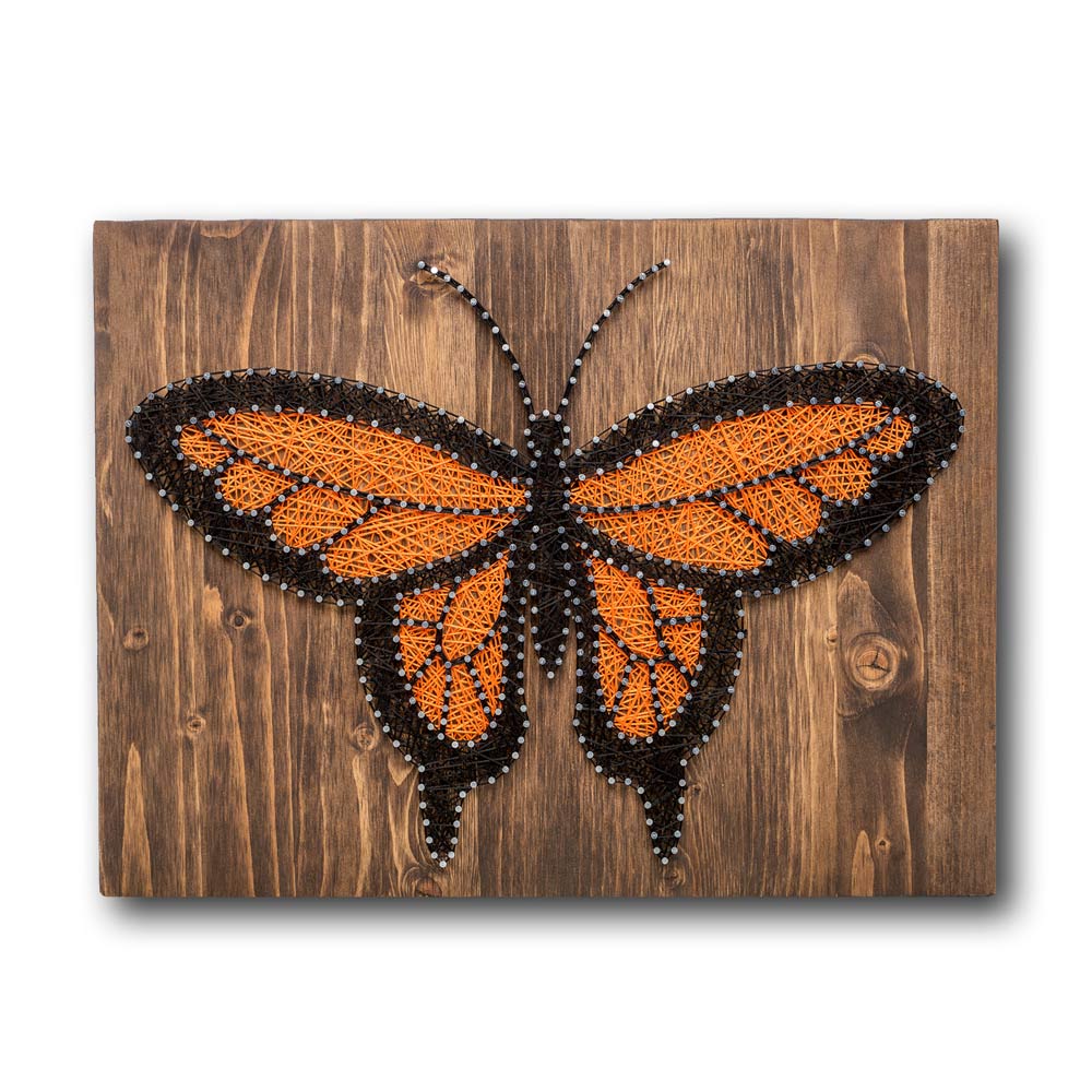 Orange Monarch Butterfly String Art Kit - String of the Art