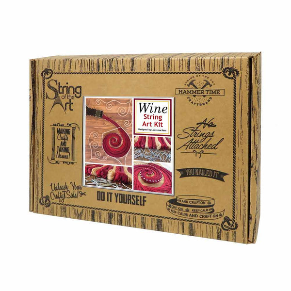 Stained Wood Pouring Wine String Art Kit