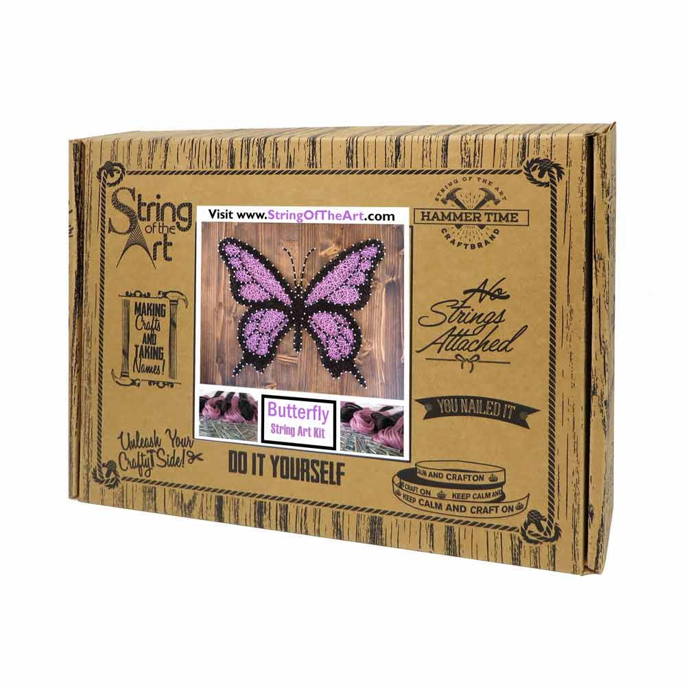 Purple Butterfly String Art Kit - String of the Art