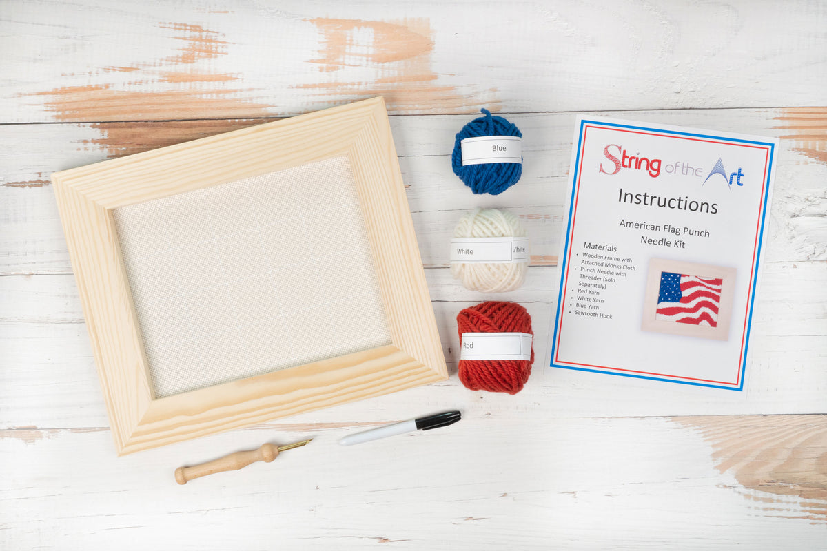 American Flag Punch Needle Kit