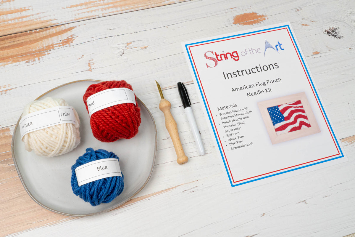 American Flag Punch Needle Kit