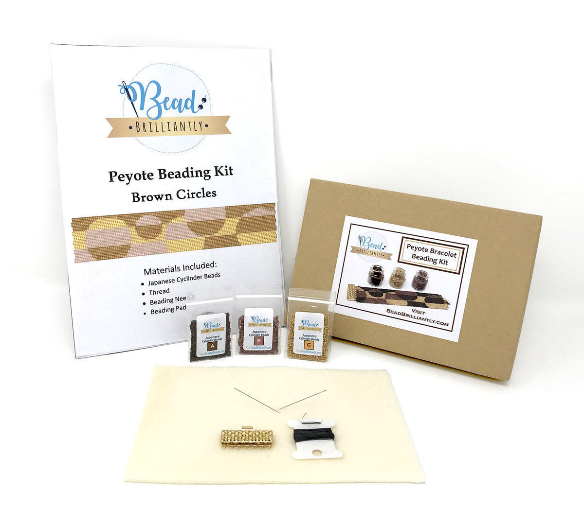 Brown Geometric Beading Kit