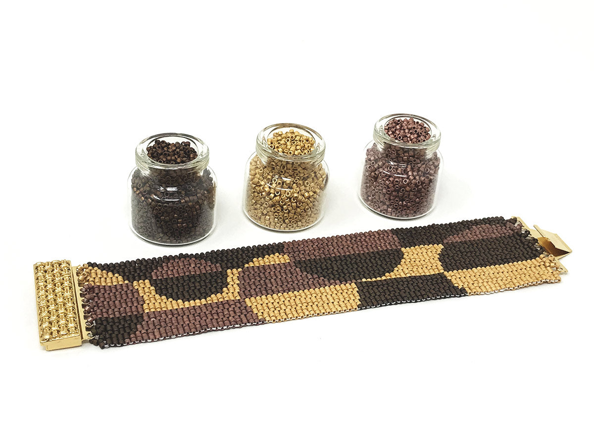 Brown Geometric Beading Kit