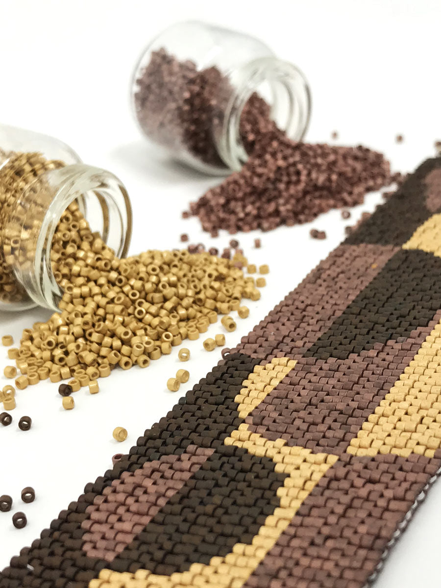 Brown Geometric Beading Kit