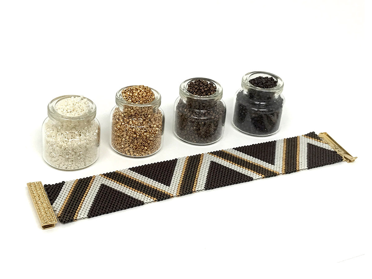 Brown Stripes Beading Kit