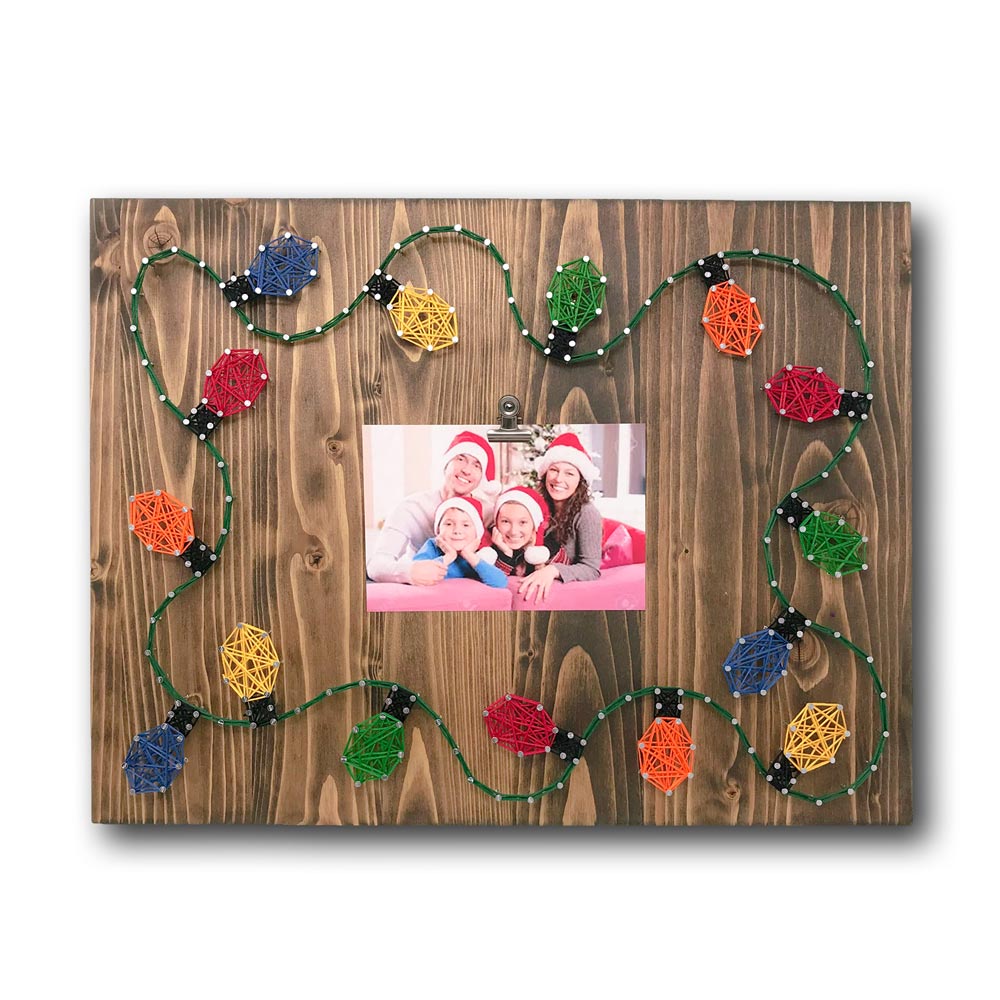Christmas Lights Picture Frame String Art Kit