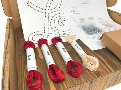 Red and White Love String Art Kit - String of the Art