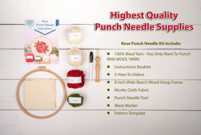Rose Mini Punch Needle Kit
