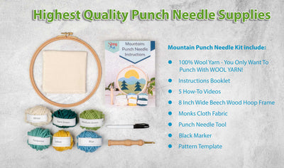 Mountains Mini Punch Needle Kit