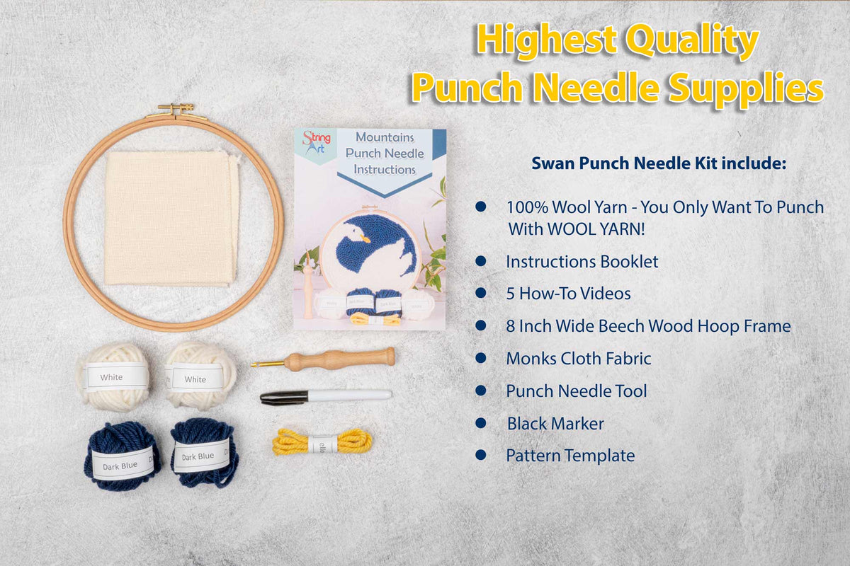 Swan Mini Punch Needle Kit