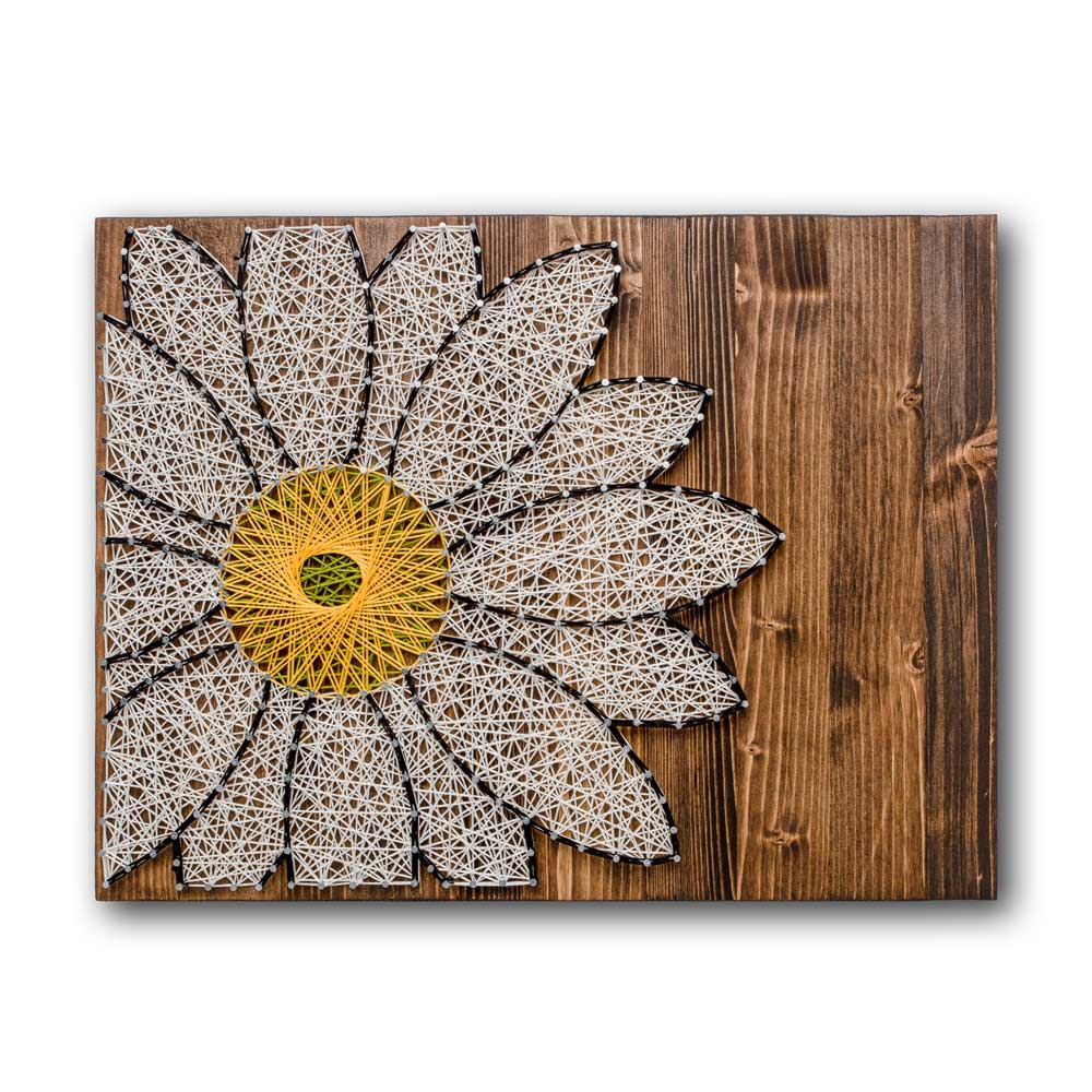 White Daisy String Art Kit