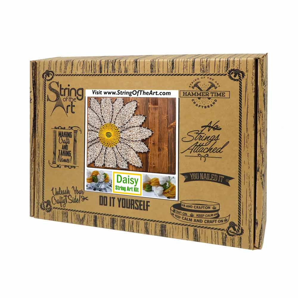 White Daisy - String Art Do-It-Yourself Kit - String of the Art