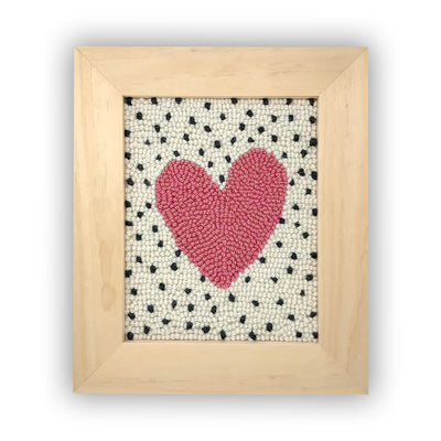 Pink Heart Punch Needle Kit