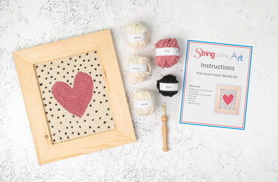 Pink Heart Punch Needle Kit