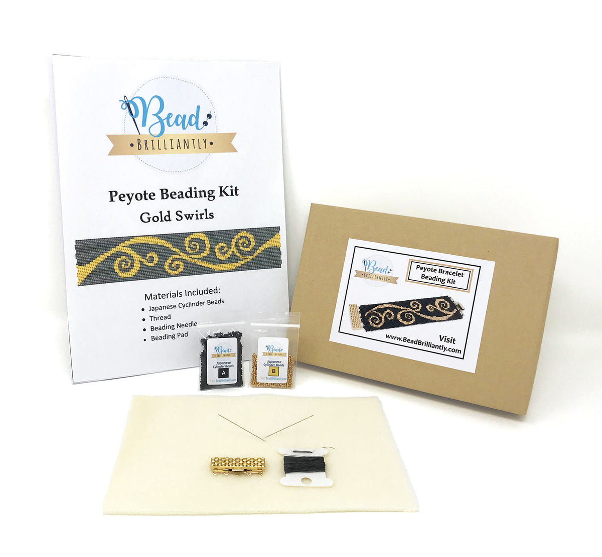 Gold Swirls Beading Kit