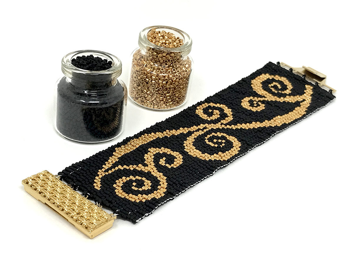 Gold Swirls Beading Kit