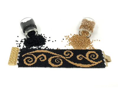 Gold Swirls Beading Kit