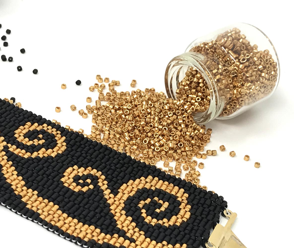 Gold Swirls Beading Kit