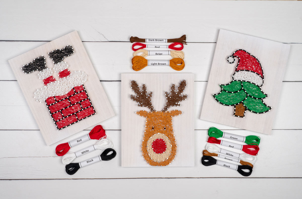 Mini Holiday String Art Kit Set
