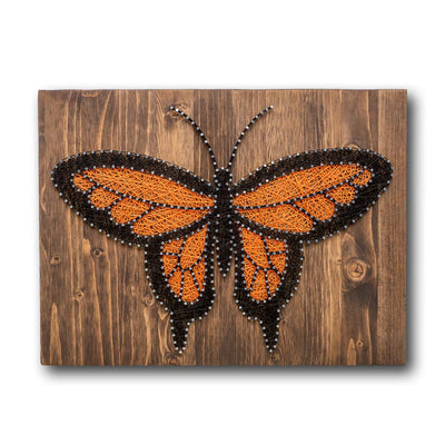 Orange Monarch Butterfly String Art Kit
