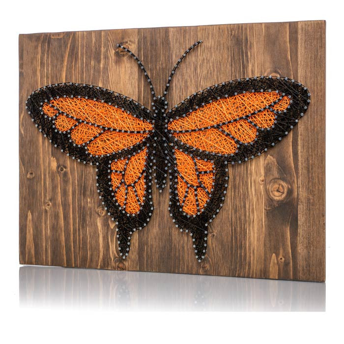 Orange Monarch Butterfly String Art Kit - String of the Art
