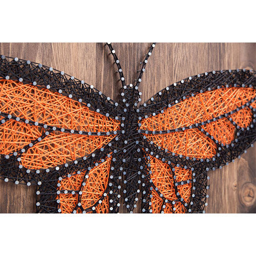 Orange Monarch Butterfly String Art Kit - String of the Art