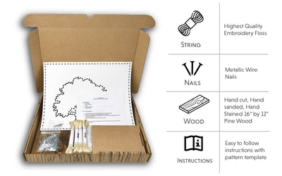 Inverse Oak Tree String Art Kit