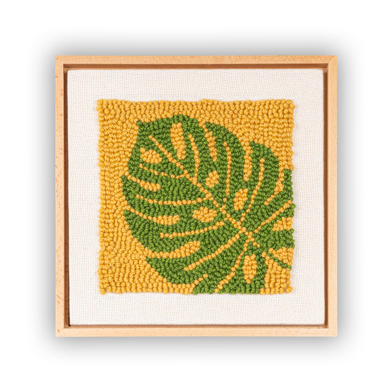 Palm Leaf Floater Frame Punch Needle Kit - String of the Art