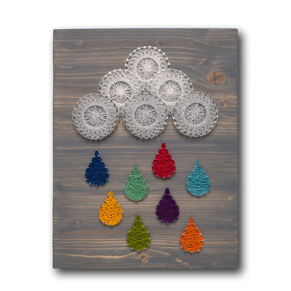 Colorful Raindrops String Art Kit