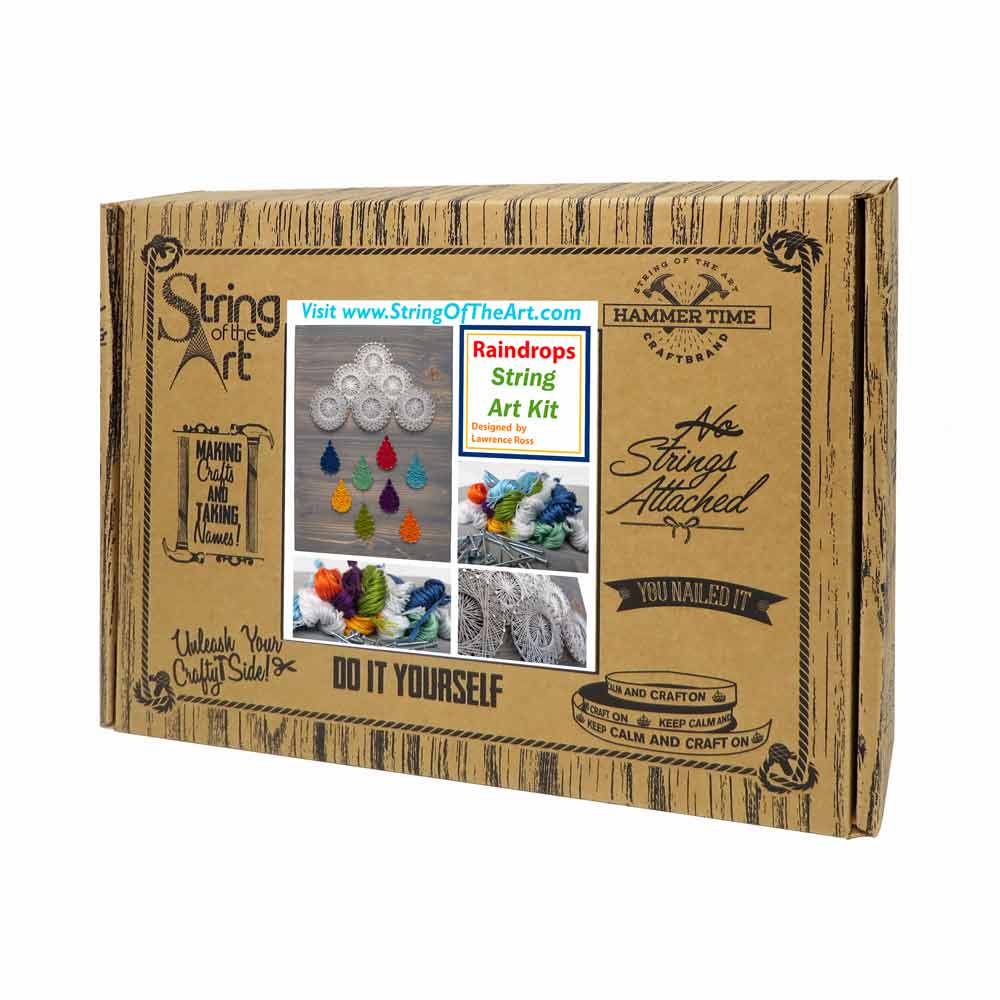 Colorful Raindrops String Art Kit