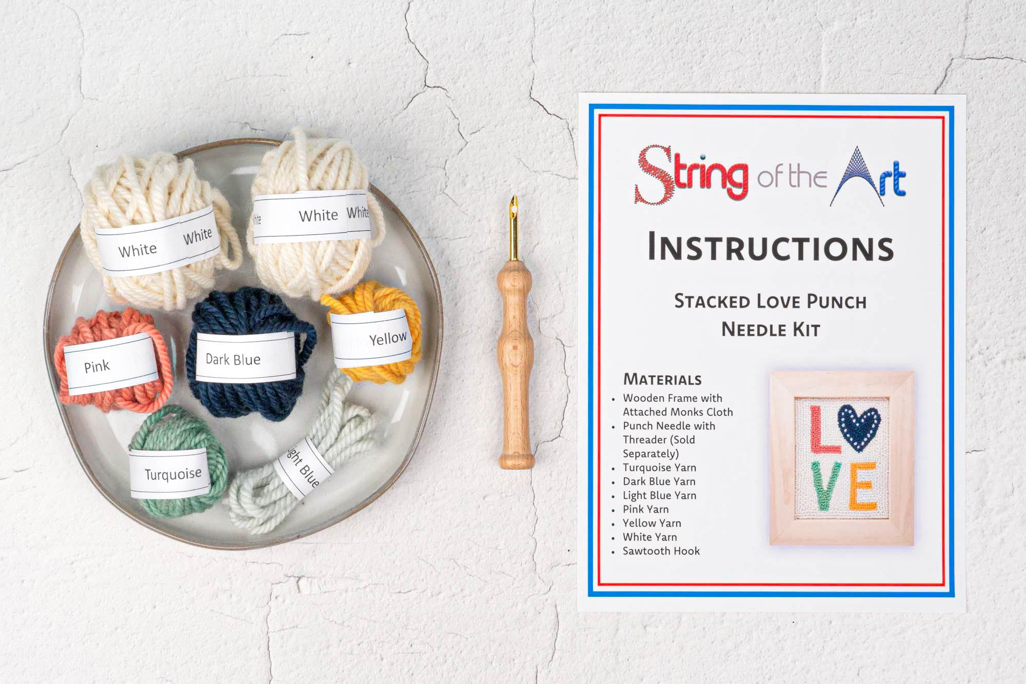  Punch Needle Mini Bundle by I HEART KITS - Includes Adjustable  Punch Needle, Monk's Cloth and Instructions : Arts, Crafts & Sewing