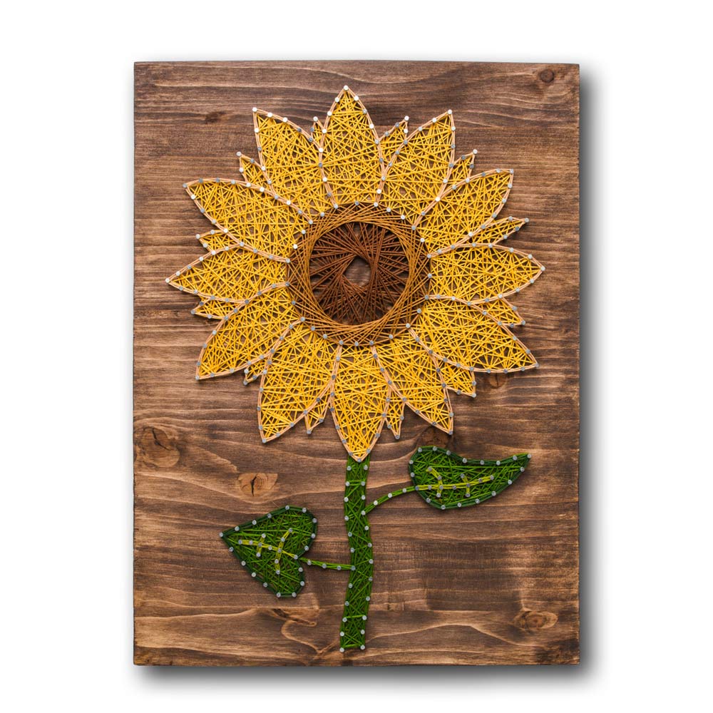 String Art Kit - Sunflower String Art, Arts and Crafts Kit, Adult Crafts, Crafts Kit, DIY Kit, Sunflower Decor, Nail Art, String Art Patterns, Craftin