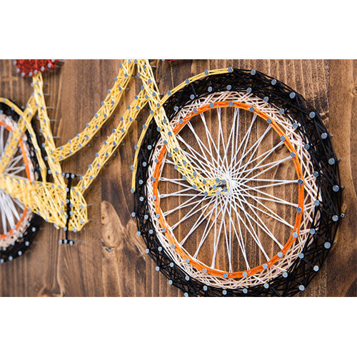 Yellow Bicycle String Art Kit - String of the Art