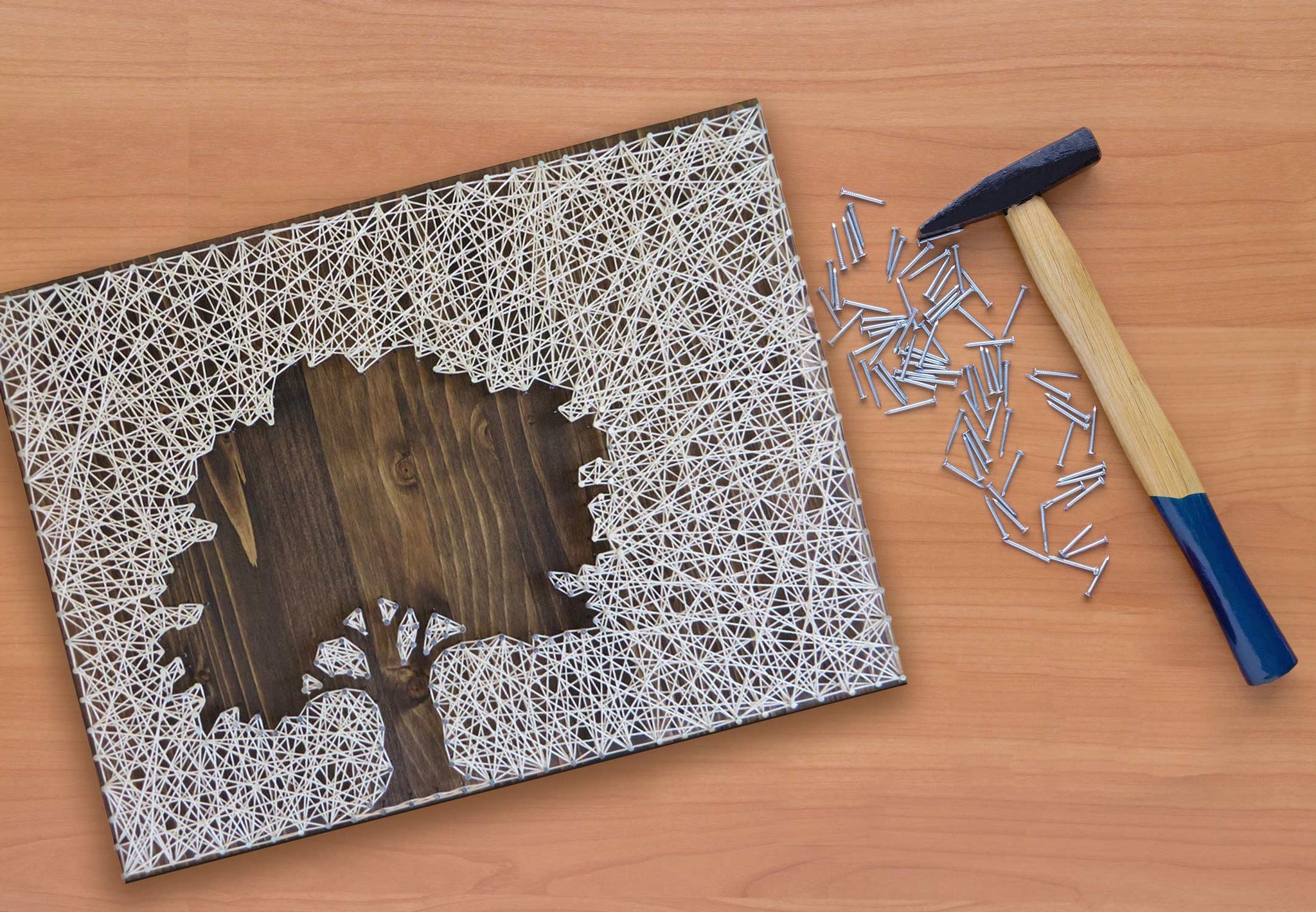 DIY String Art Kit | Oak Tree String Art | DIY Kit Includes All Supplies | Craft